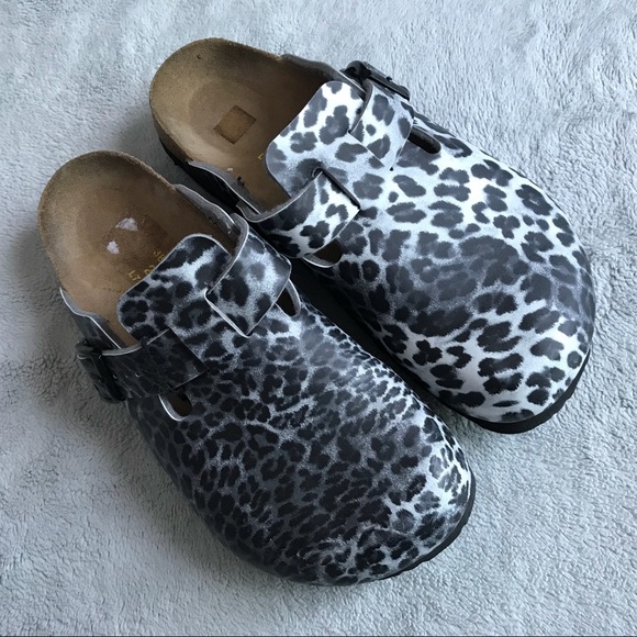 birkenstock boston leopard